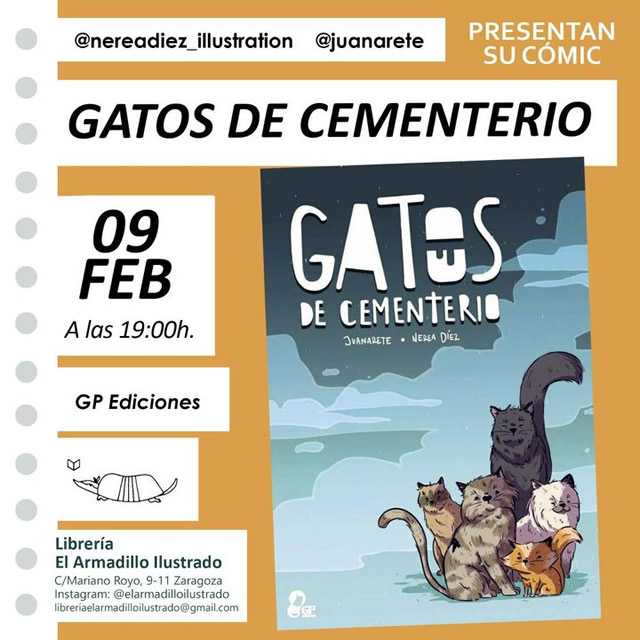 Nerea Diez y Juanarete presentan el cómic 'Gatos de cementerio'